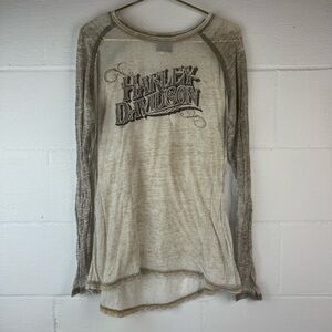 Harley-Davidson Long Sleeve Burnout Tee, XL